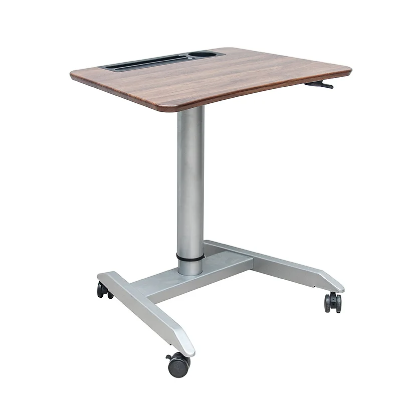 

Adjustable Height Laptop Desk Sit Stand Mobile Office Computer Workstation Table