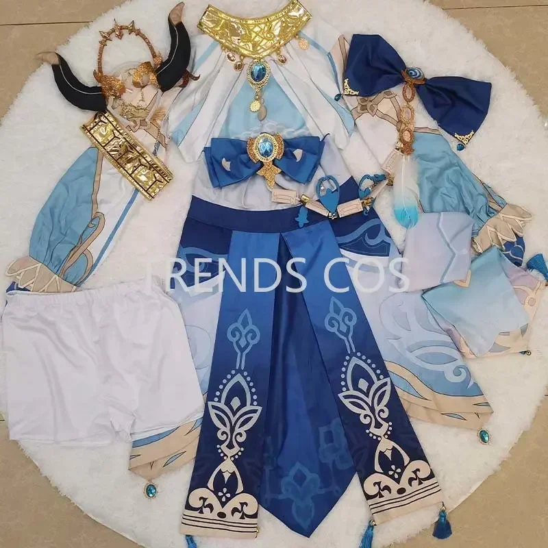 SN66 Nilou Sumeru Hydro Косплей Костюм Полный комплект Парик Головные уборы Татуировки Платье Nilou Наряды для комиксов с аниме КосплейW&C@