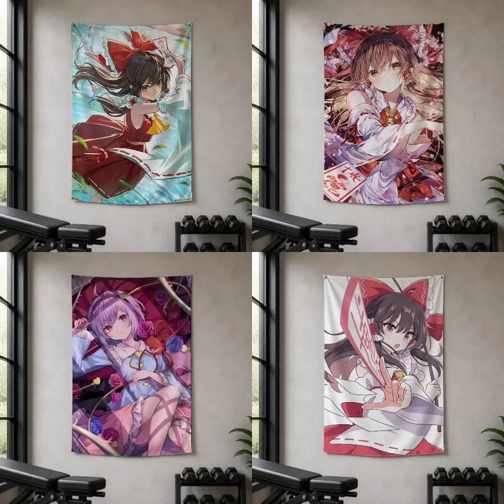 ame Anime The T-Touhou  Decorative Art Flag Banner for Picnic Camping Party and Home Decor