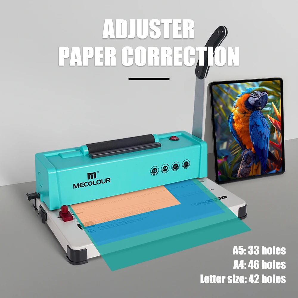 46-Hole Single Coil Electric Paper Binder Machine for Office Book Binding Machine Price Direct From Factory
