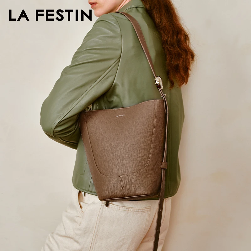 

LA FESTIN Original Luxury Bag Woman Leather Bag Fashion Handbag Casual Large Capacity Shoulder Bags 2024 New Style Shopping Bag