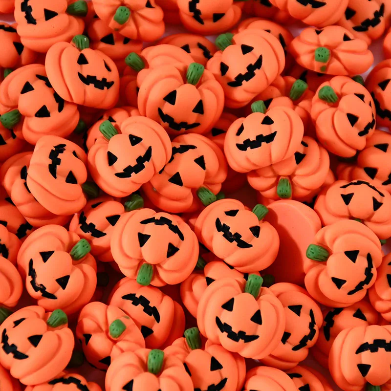 20pcs Plastic Mini Smiling Pumpkin Mini Model Micro Landscape Halloween Party Home Decoration DIY Craft Gift