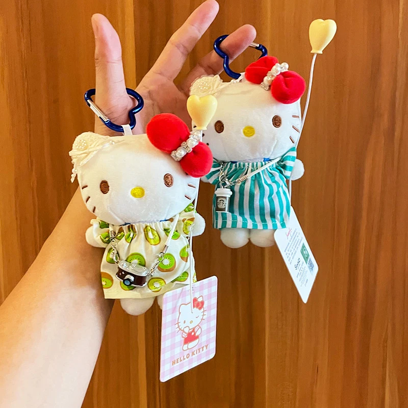 サンリオぬいぐるみキーホルダーペンダントアニメハローキティぬいぐるみおもちゃバッグアクセサリーギフト女の子用バックパックチャームデコレーション