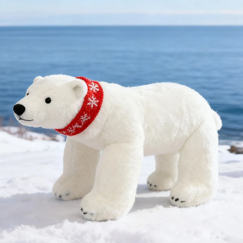 45/60CM Simulation Eisbär Plüsch Spielzeug Nette Stofftier Kissen Bär Puppen Für Geburtstag Weihnachten Geschenke – Detail 18