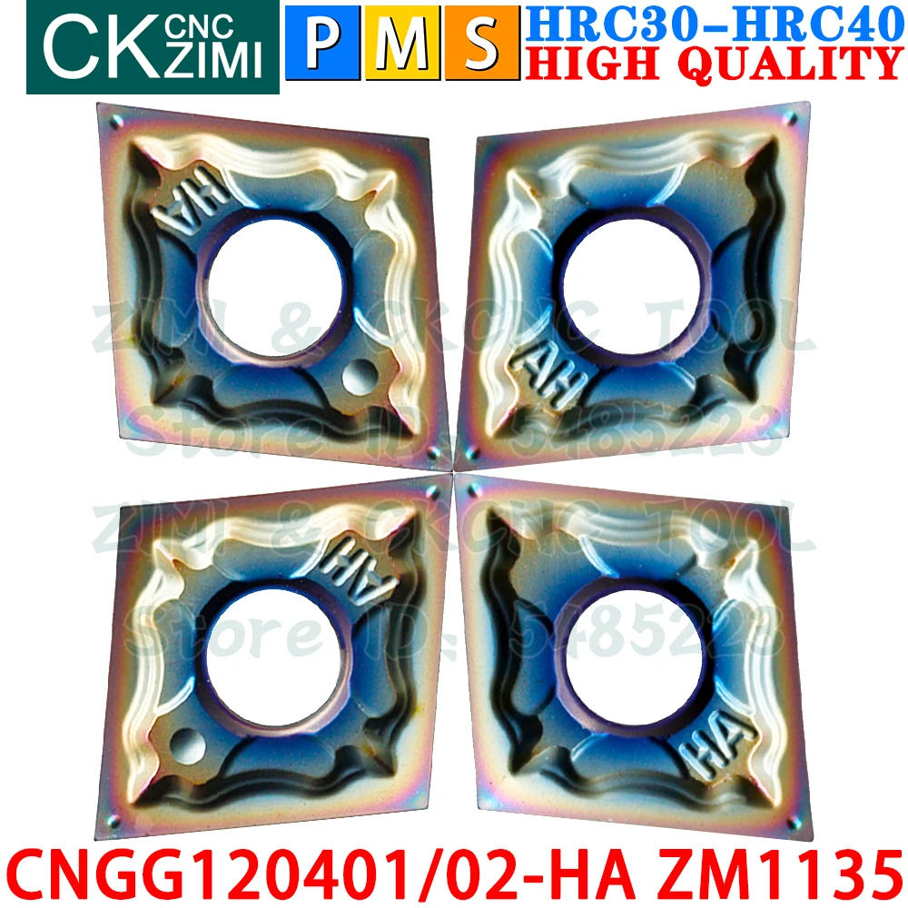 CNGG120401-HA CNGG120402-HA ZM1135 Carbide Inserts Finishing External Turning Inserts Tools CNGG CNC Metal Lathe Cutting Tools