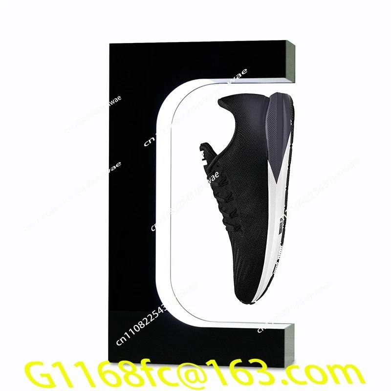 Shoe Display Rack Store Accessories Exhibition Advertisement, Acrylic Magnetic Levitation Rotating Luminous  Platform
