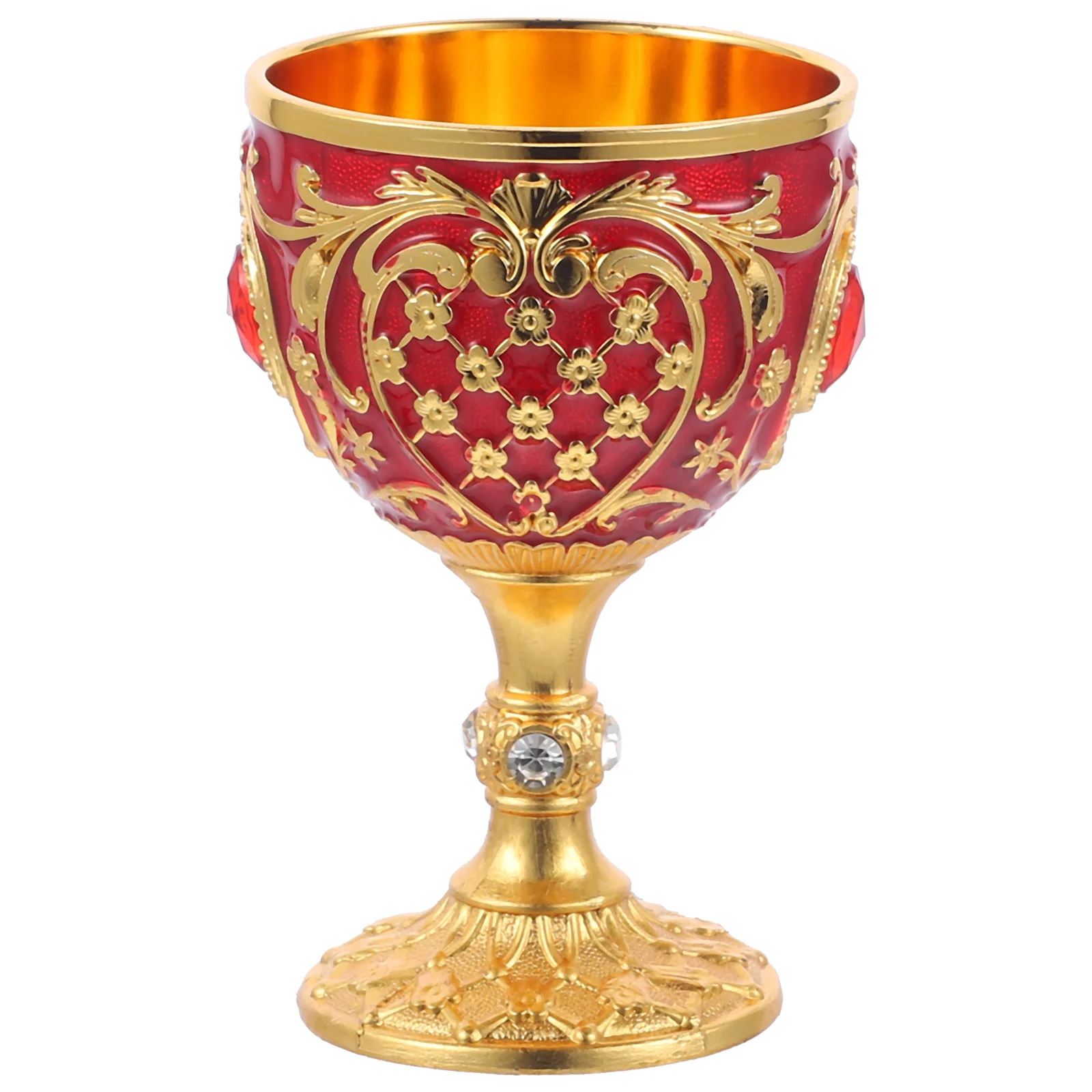 Glass Worship Cup Cups Embossed Goblet Glasses Chalice Tea Mug Household Drink Retro Delicate Man