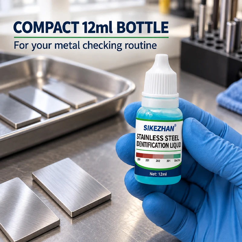 Stainless Steel Test Liquid Quick Chemical Color Reaction Reagent for Metal Grade Identification Dropper 12ml - SIKEZHAN