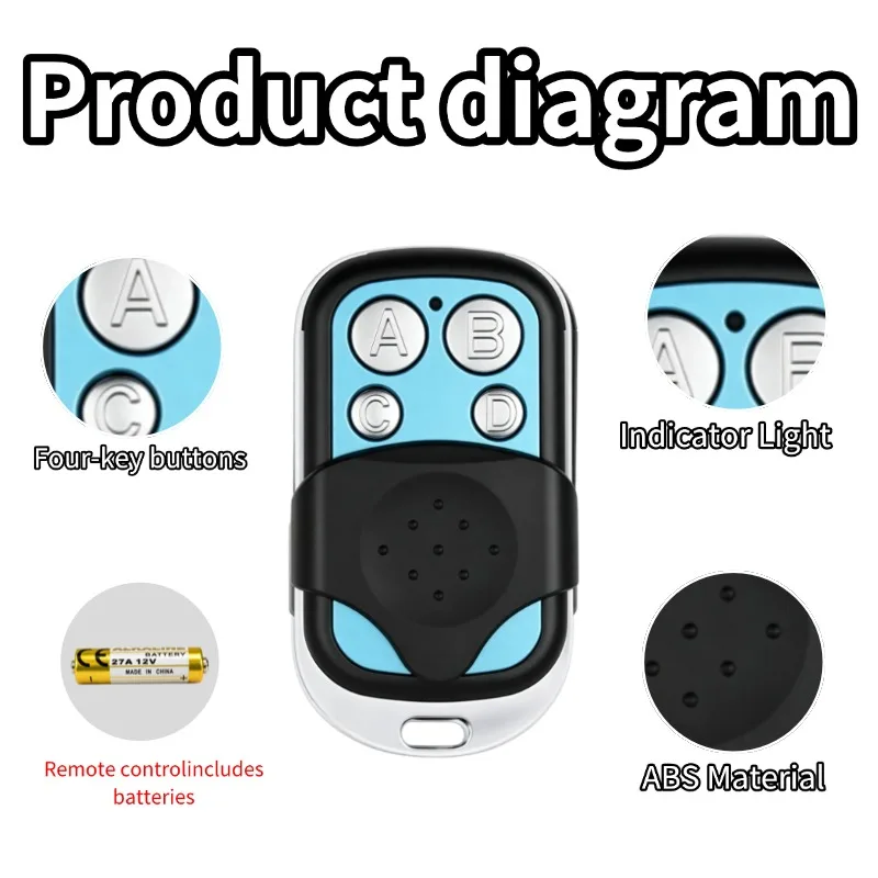 433Mhz Universal Wireless 4-key Remote Control Light Switch AC 85V 110V 220V 4CH RF Relay Receiver for Light/Garage Door/LED DIY