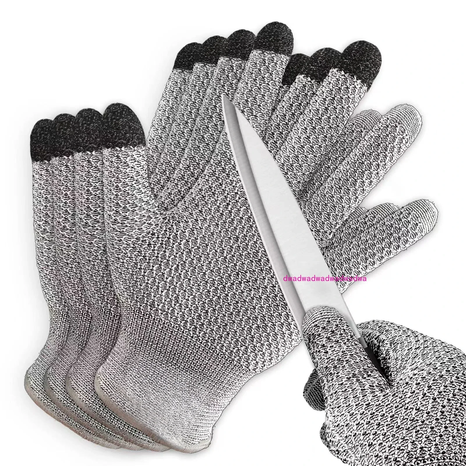 Level 5 anti-cut touch screen anti-cut gloves pineapple pattern glass kitchen food grade slaughter fish