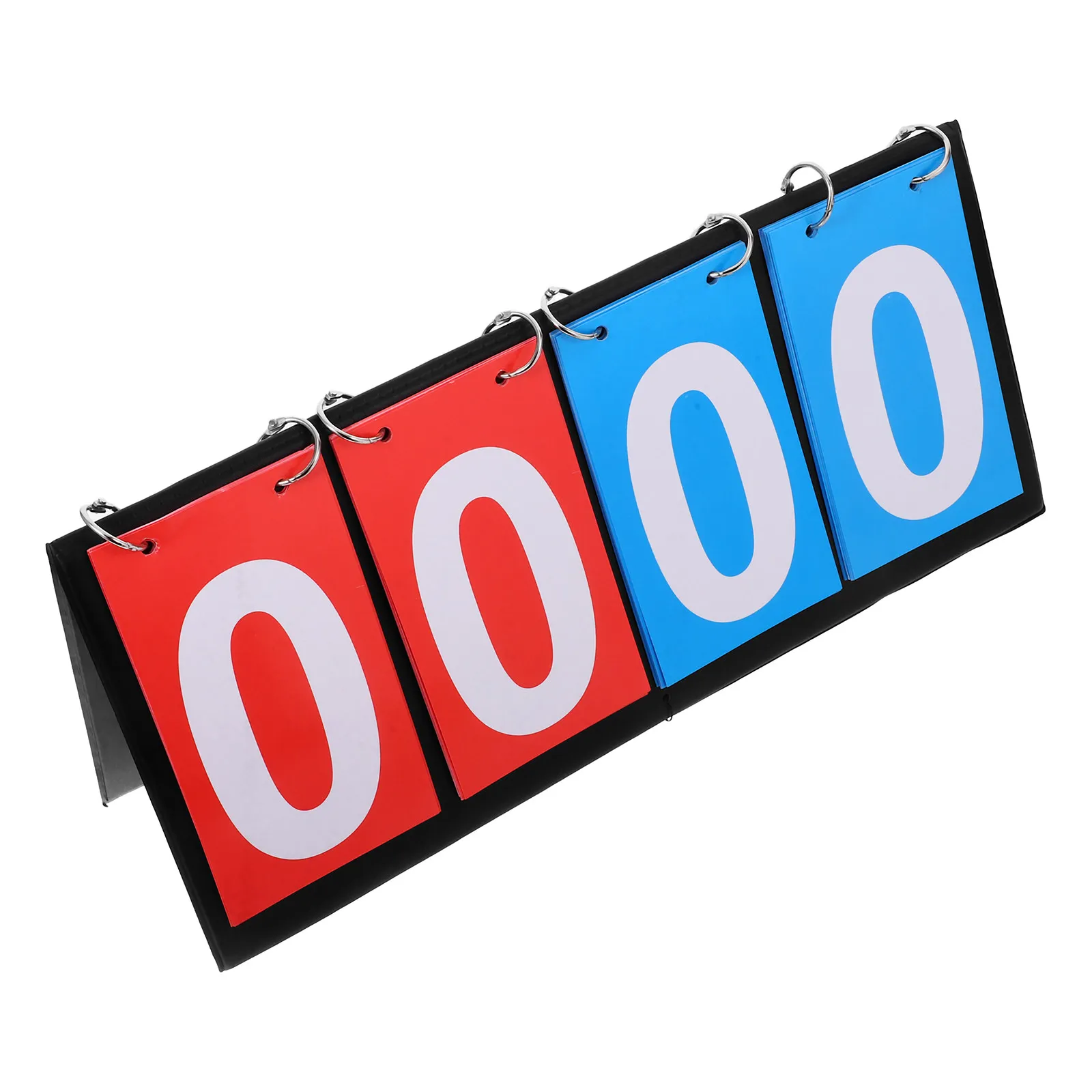 Four Digit Sports Scoreboard Portable Manual Flip Score Keeper Tabletop Clear Numbers Basketball Volleyball Table Tennis Outdoor