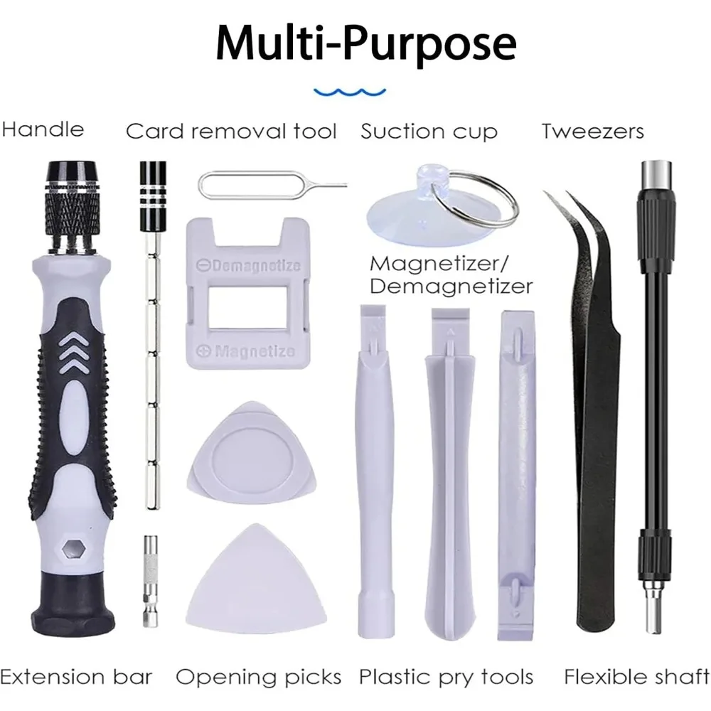 ชุดไขควงความแม่นยำ 115-in-1, ชุดเครื่องมือซ่อมแม่เหล็กขนาดเล็กแบบมืออาชีพ, ไขควงขนาดเล็กสำหรับโทรศัพท์, คอมพิวเตอร์, นาฬิกา, ฯลฯ