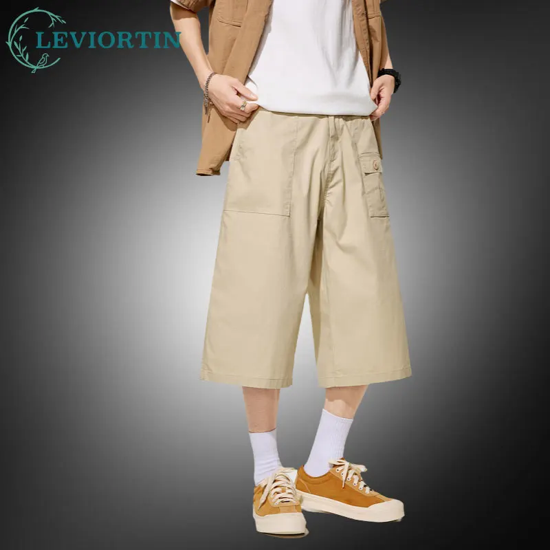 

Мужские повседневные короткие брюки-карго, летние легкие, быстросохнущие, свободная посадка, рабочая одежда, уличные шорты с несколькими карманами