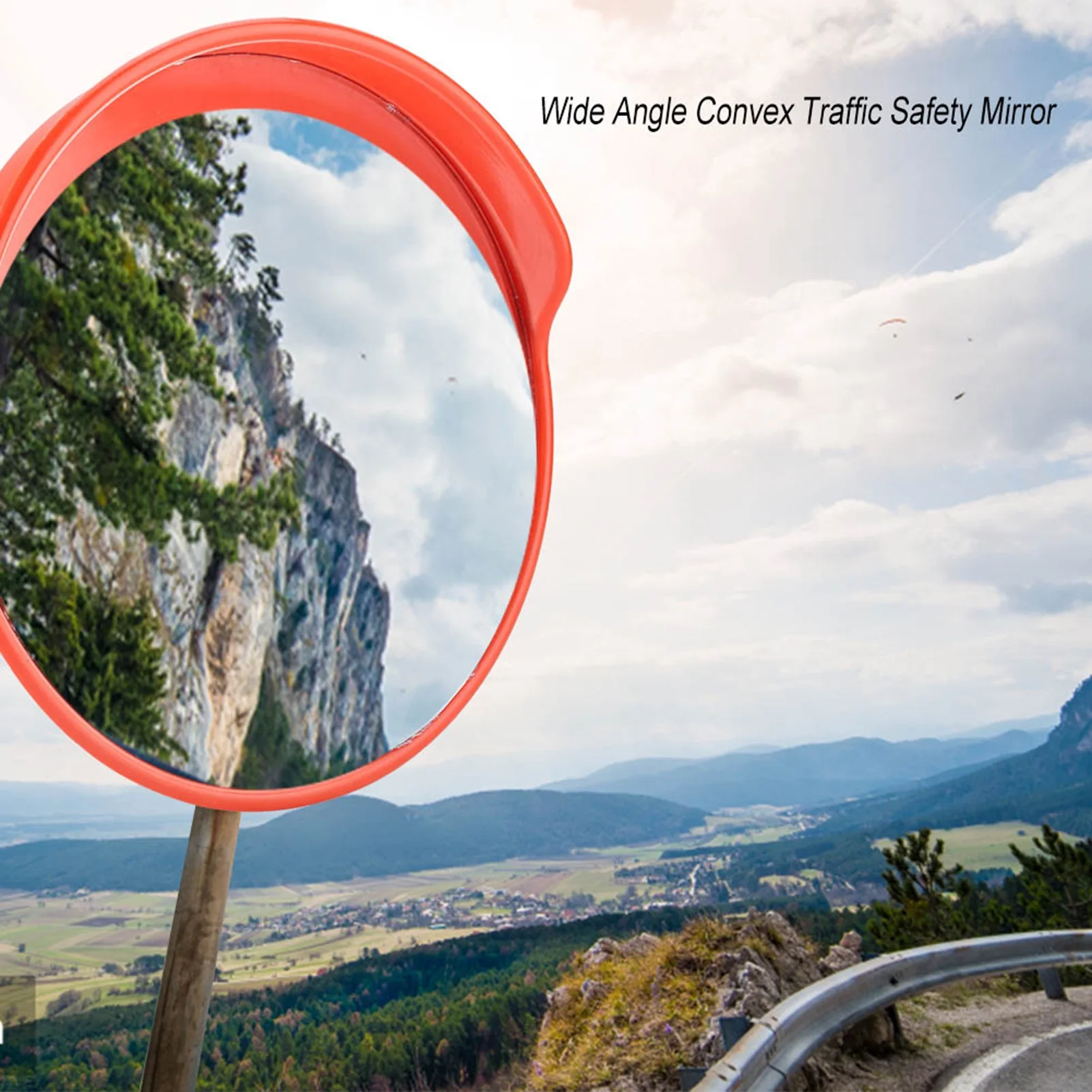 30cm Wide Angle Driveway Road Safety Convex Traffic Mirror with Mounting Hardware Accessories Round Traffic Mirror Safety Mirror