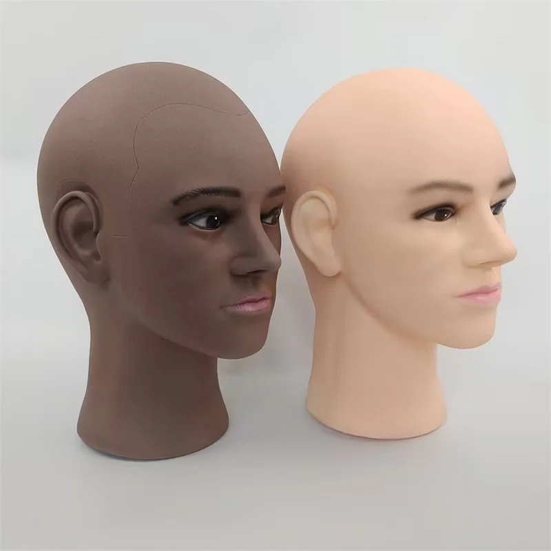 Head model bald wig hat display fake head model male model head beauty practice massage doll head female