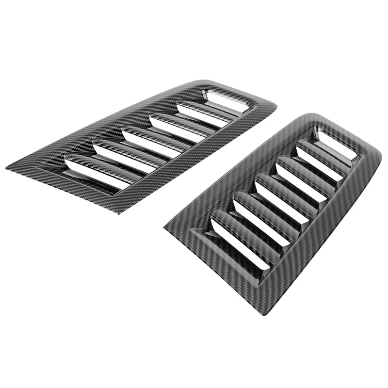 Bonnet Vents Car Hood Bonnet Vents Carbon Fiber Texture Universal Car Vents Grilles Air Flow Intake Hoods for Ford Focus RS MK2