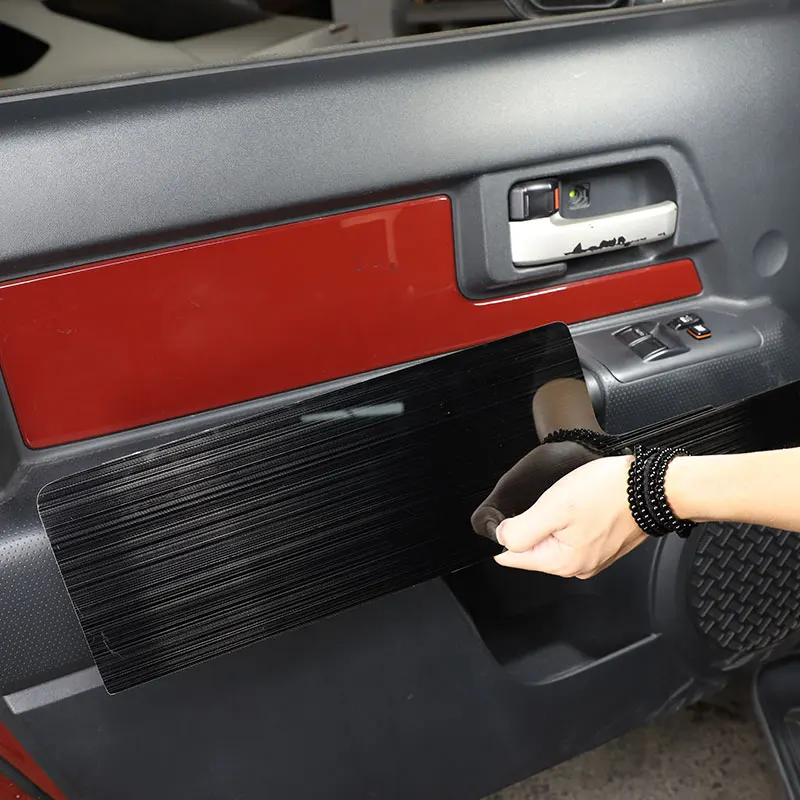 

Для Toyota FJ Cruiser 2007-2021 черная крышка панели интерьера автомобиля из нержавеющей стали клейкая отделка автомобильные аксессуары