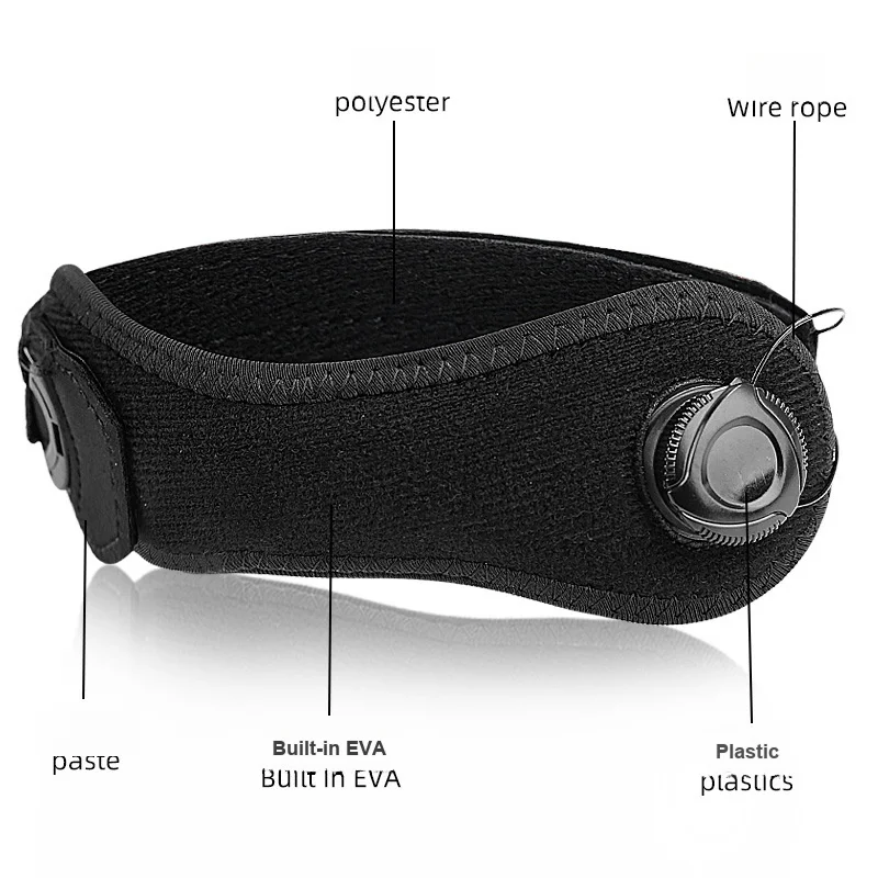 Patella Strap Adjustable Knob Pressurized Protective Sports Knee Support for Running Mountain Climbing Meniscus Protection