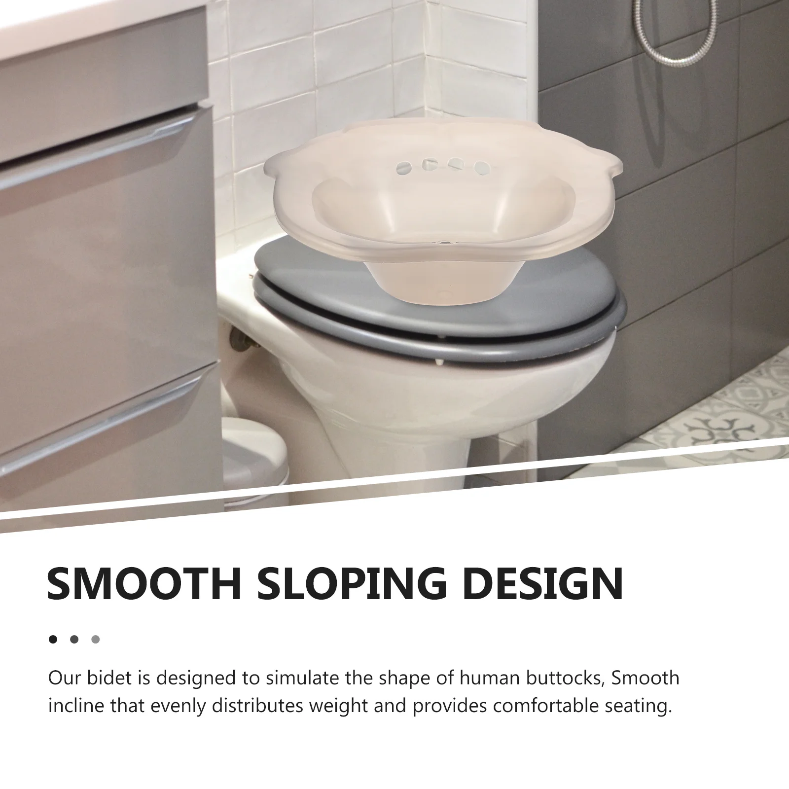 حوض استحمام Sitz للعناية بعد الولادة، حمام Sitz لتخفيف البواسير، حوض شفاء العجان المحمول للنساء يناسب معظم المراحيض #2