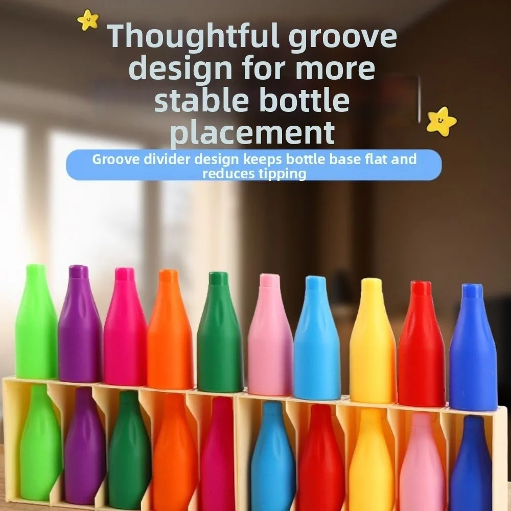 Jeu de correspondance de bouteilles créatives, 2 ensembles, pensée logique, jouets interactifs de tri des couleurs Montessori, entraînement à la mémoire, reconnaissance des couleurs