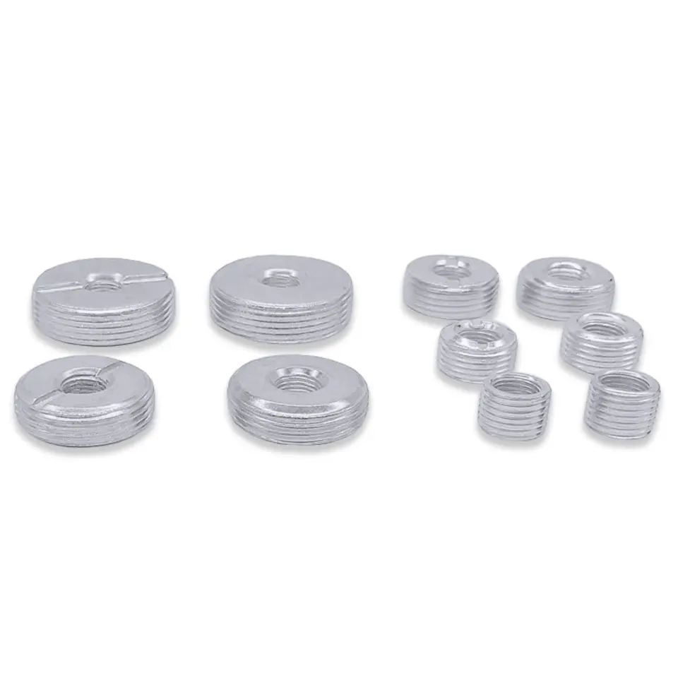 Adaptador interno do tubo do dente, Rotação interna e exterior, Parafuso de junção M10, Conversor oco do plugue do dente, porca, diâmetro exterior 16, 19, 25, 32mm, 5Pcs