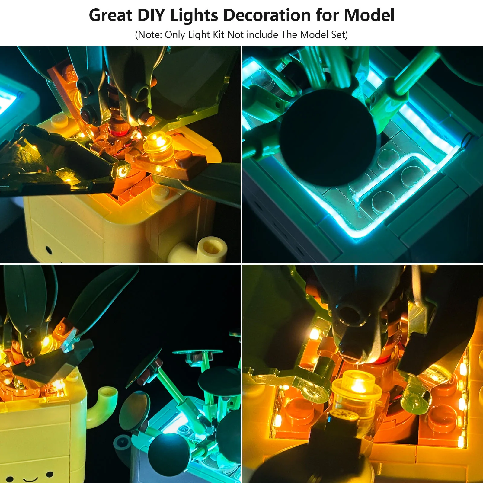 LYBMTWF LED Lighting Kit Compatible with Lego 10349 Happy Plants (NOT Include The Model Bricks)