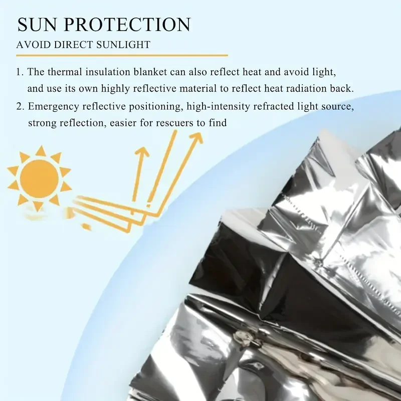 2/4/6Pcs Must-have Outdoor Camping Emergency Blanket High-Visibility Silvery/Golden Dual-Tone,Portable & Compact