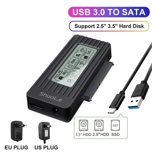 Cable convertidor adaptador de disco duro USB 3,0 a SATA IDE para 3,5 2,5 pulgadas HDD/SSD SATA III adaptador de disco duro para PC portátil