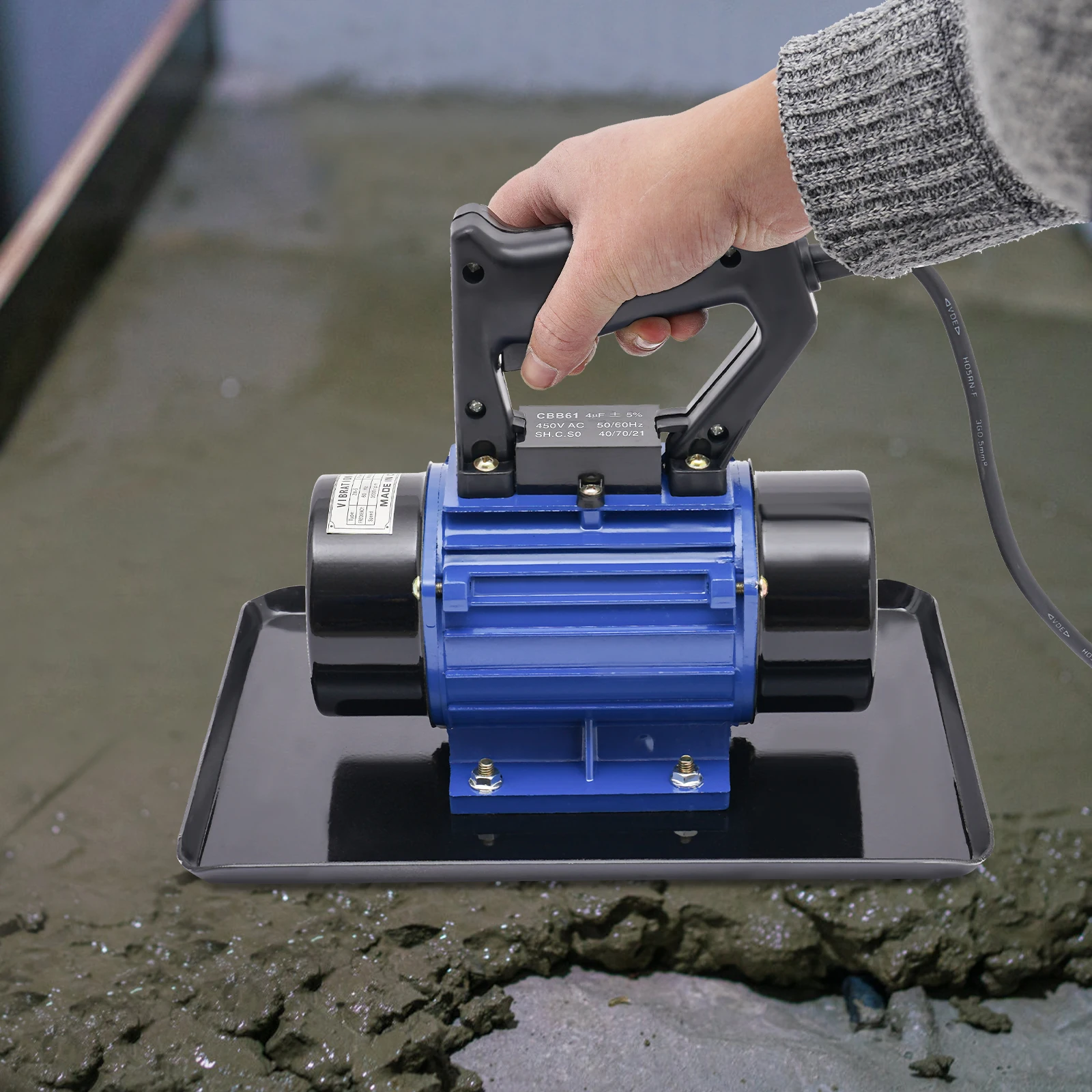 110v 370w 콘크리트 진동 모터 휴대용 테이블 모션 콘크리트 진동기 기계 시멘트 스무더 대부분의 콘크리트용