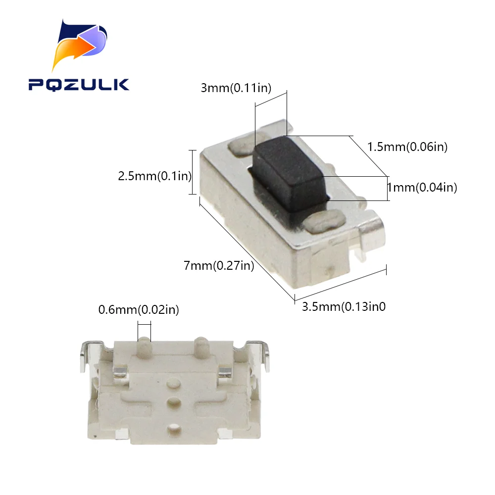 100PCS 3*6*3.5MM Light Touch Switch SMD The Micro Switch 3X6X3.5 SMT Touch The Button