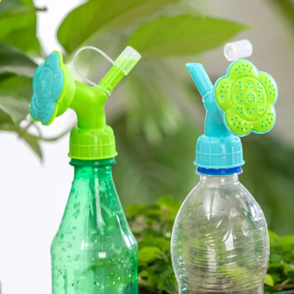 Plastic Bottle Watering Spout Portable Dual Head Bottle Cap Sprinkler Adjustable Water Output Easy Install Watering Sprinkler