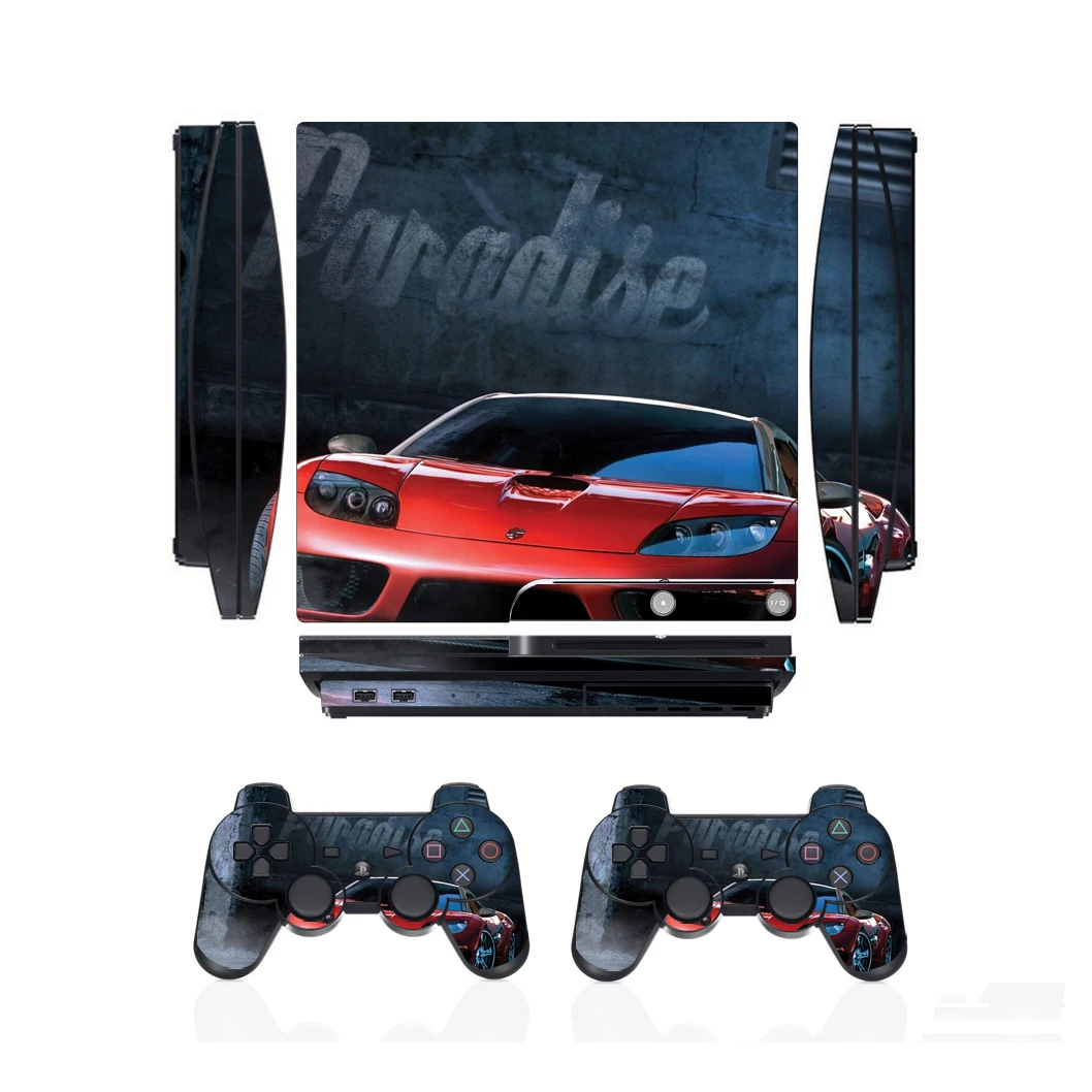 Cars 2659 Vinyl Skin Sticker Protector for Sony PS3 Slim PlayStation 3 Slim and 2 controller skins Stickers