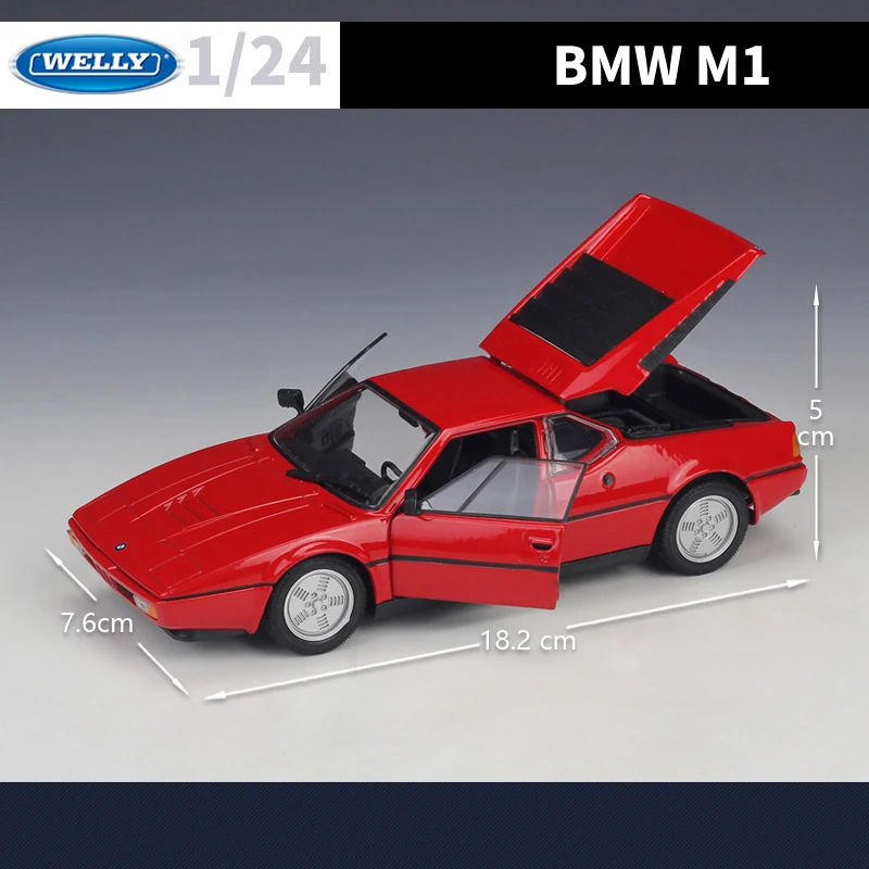 WELLY 1:24 BMW M1 alliage voiture moulé sous pression et véhicules jouets modèle de voiture Miniature échelle modèle de voiture jouet pour les enfants