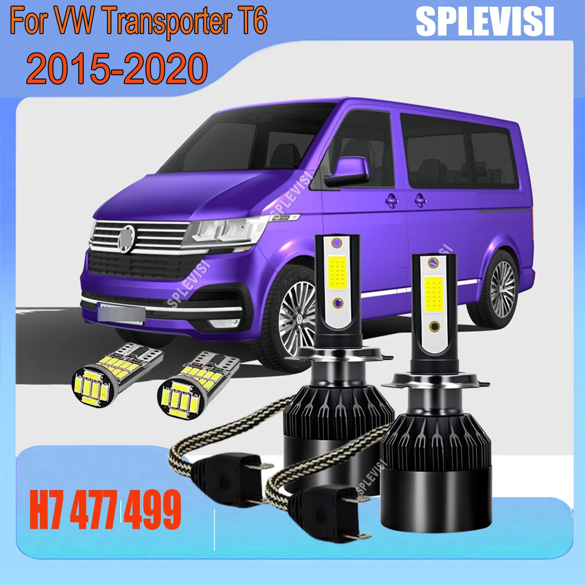 

LED 12v H7 60W Headlamp Bulbs - 1:1 OEM Replacement with 3 Year Warrantys For VW Transporter T6 2015 2016 2017 2018 2019 2020