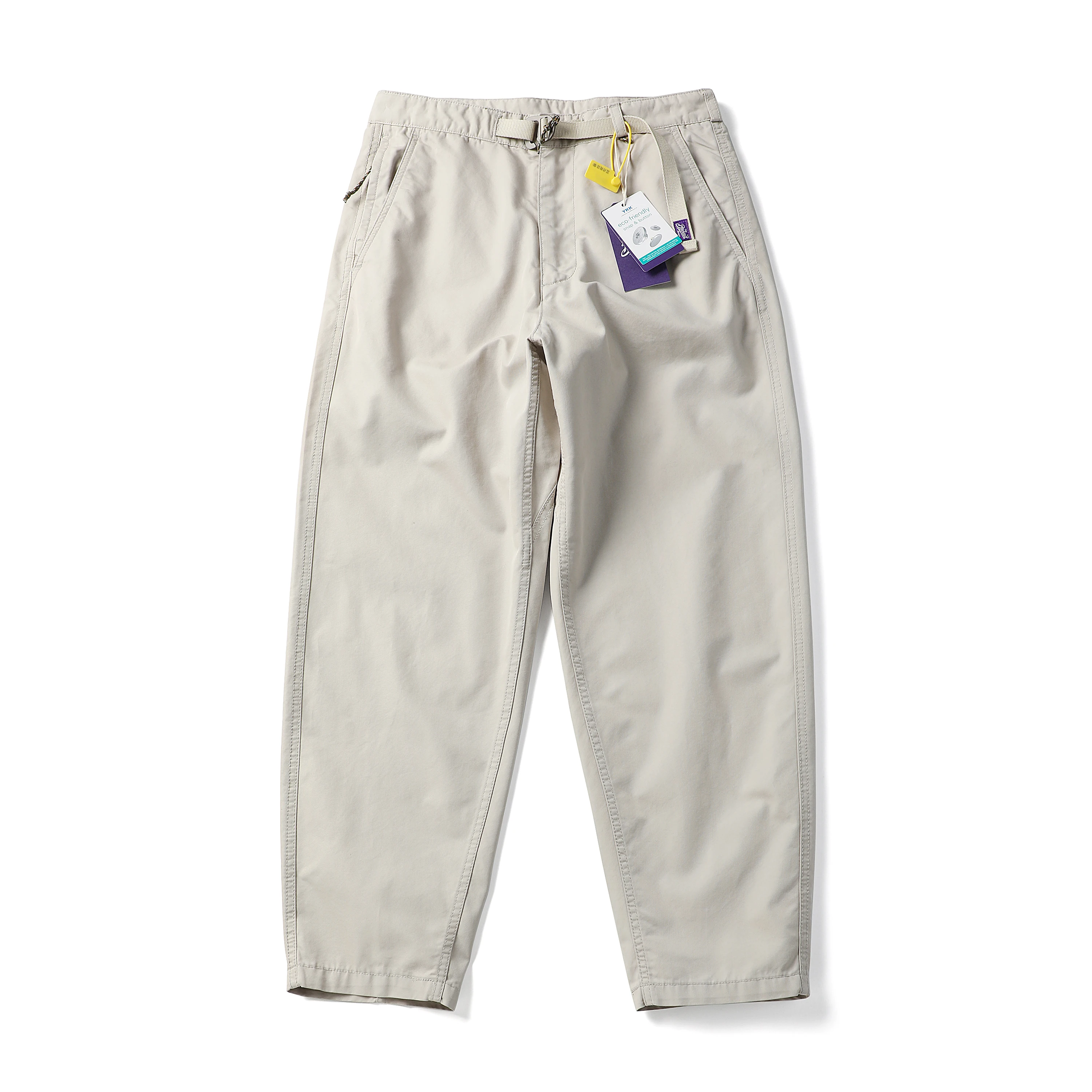 

25SS Japanese Youth Streetwear Chino Multi-Pocket Casual Pants - 100% Cotton Loose Fit Khaki Tapered Workwear Pants for Men