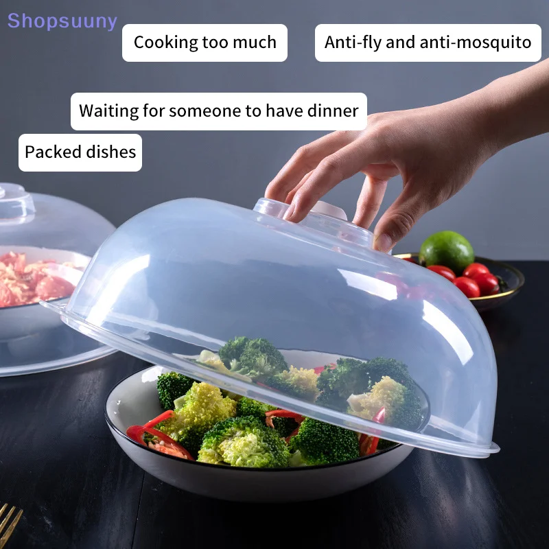 Plastic Oil-Proof Cover Microwave Heating Insulation Dish Cover Splash-Proof Cover Non-Toxic High Temperature Resistant Kitchen