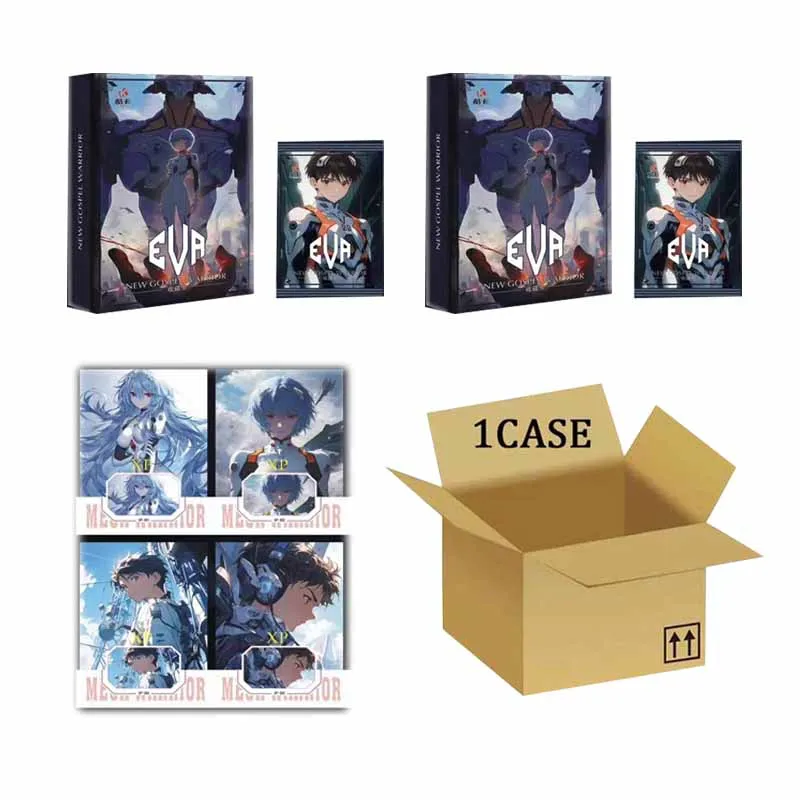 

Wholesale Neon Genesis Evangelion Collection Cards Case Ku Ka EVA Hot Stamping Card Dazzle Card Classic Anime Perimeter Card