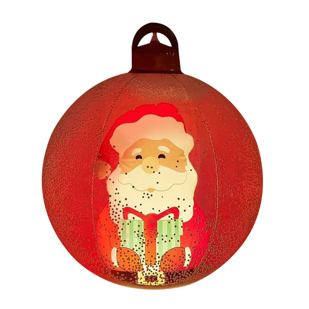Bolas navideñas gigantes de PVC impermeables, inflables, de 24 pulgadas, bola transparente, tamaño 60CM, decoración navideña, decoración de jardín