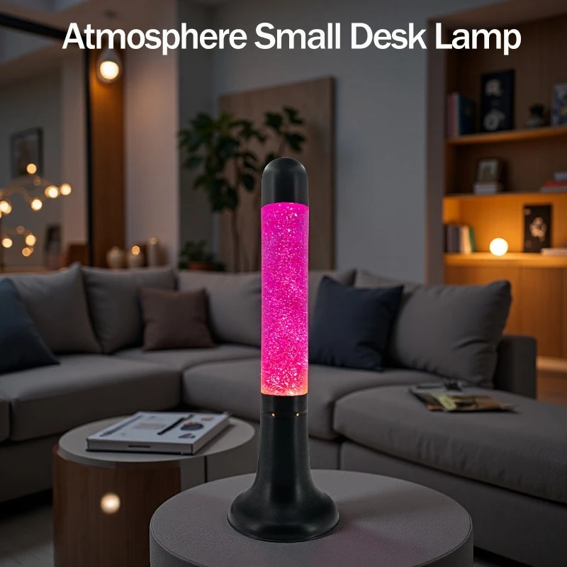 

Decorative table lamp, LED lamp, creative small table lamp, atmosphere black, big horn pink, lava lamp, romantic onion lamp