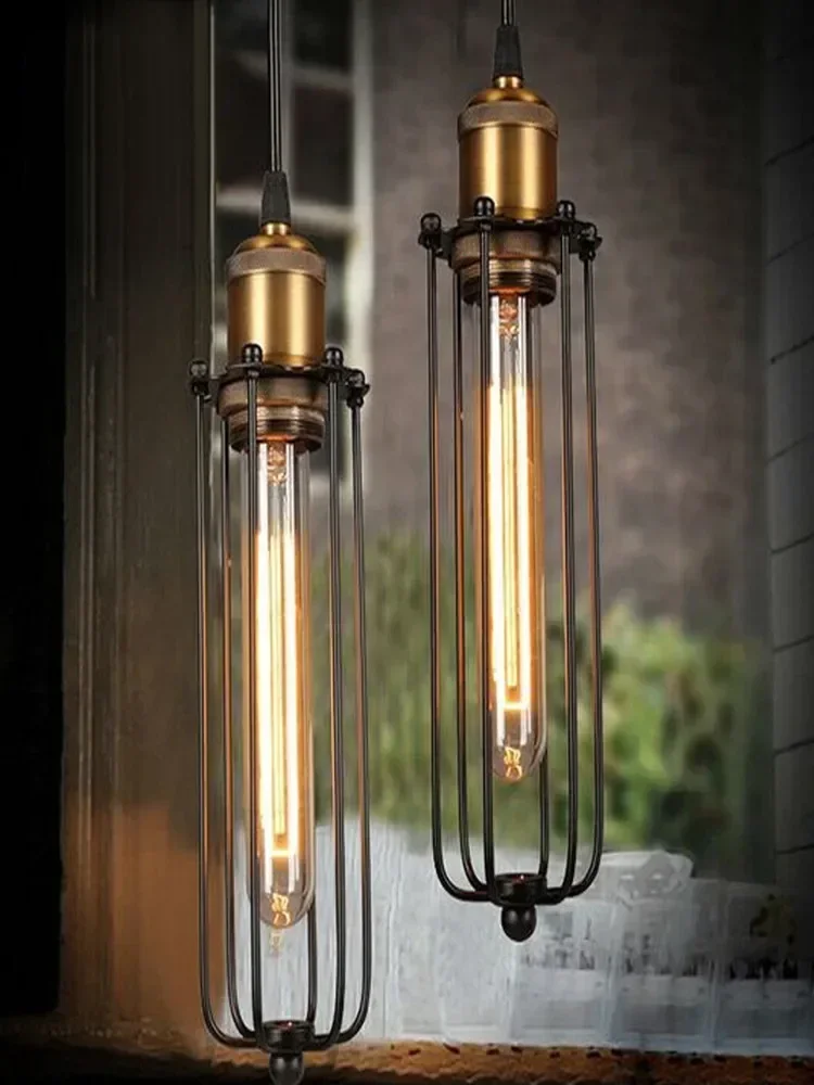 حار خمر اديسون الصناعية مُثبتة في السقف مصباح نجف يُعلق على لوفت البلد الأمريكي مطعم مصباح غرفة النوم الأوروبي الرجعية #5