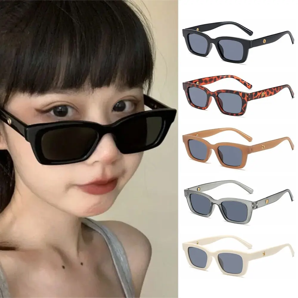 Trendy Style UV400 Protection Driver Goggles Retro Sun Glasses Sunglasses for Women Ladies Eyeglasses Rectangle Sunglasses