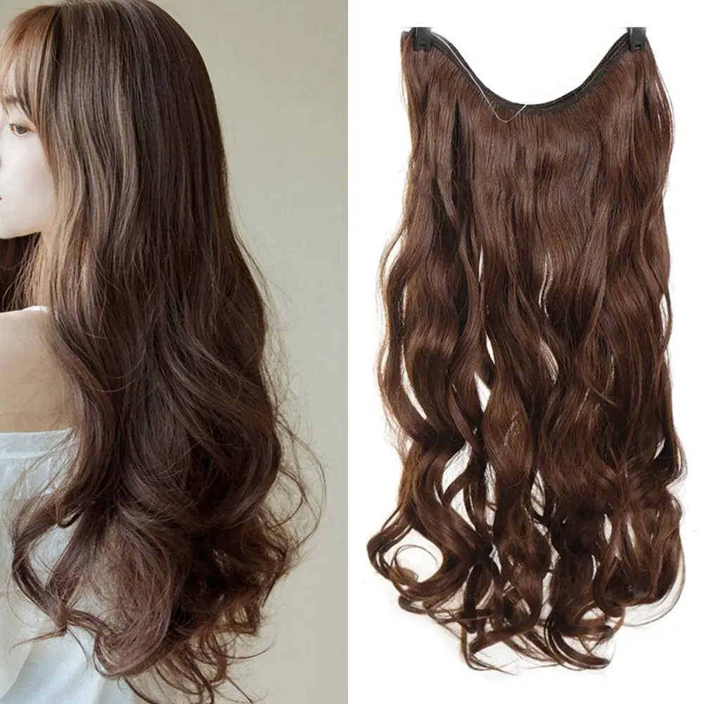 2025 NUEVO Clip en extensiones de cabello cabeza completa largo rizado ondulado piezas de cabello sintético Ondulado natural para mujeres niñas cabello