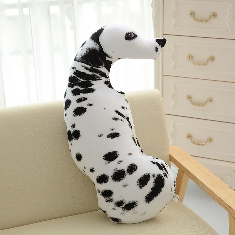 3D Cute Bend Dog Pillow 20CM Throw Pillow Lifelike Animal Funny Dog Head Cosplay Children Favorite Toy Cushion Christmas Gift 4