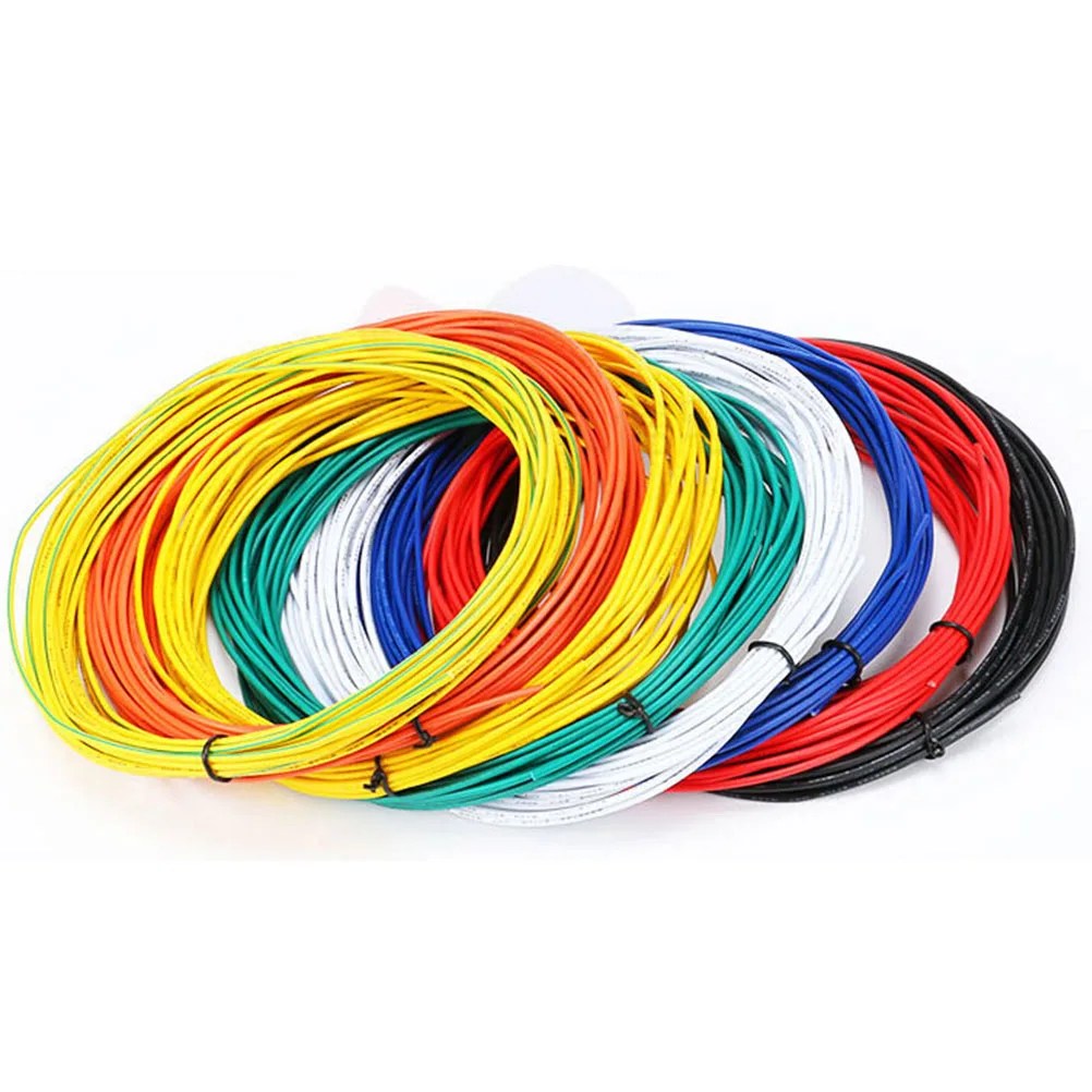 50PCS 22AWG Filo di rame stagnato flessibile ad alta temperatura Filo di silicone morbido 600V Cavo resistente al calore per batteria Lipo RC FAI DA TE LE