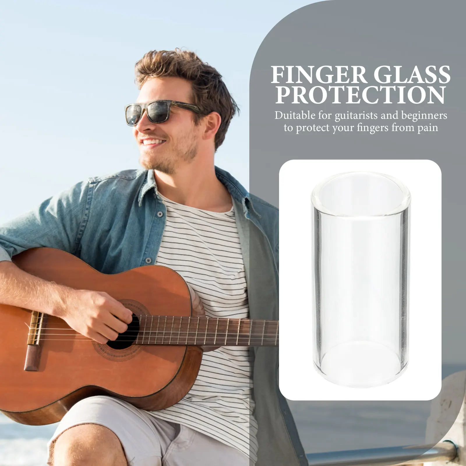 

Guitar Finger Cots Caps Guards Fingertip Cover Pick Covers with Hole Protectors Accesories for Sleeves