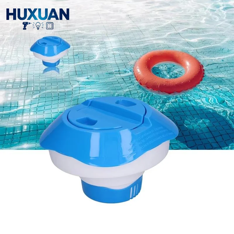 Dispensador flotante de tabletas de cloro, dispositivo dosificador con cierre giratorio, resistente a fugas, para piscinas pequeñas en patios, 1 unidad