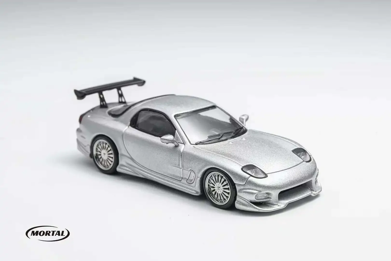 Mortal 1:64 RX7 veilside Fastspeed RedSilver Purple Diecast Model Car