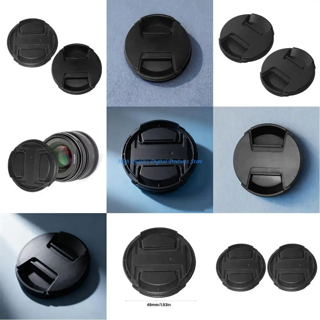 

U2JE 2 Piece 49mm Filter Thread Cap Enhances Grip Texture Easy Installation Removal