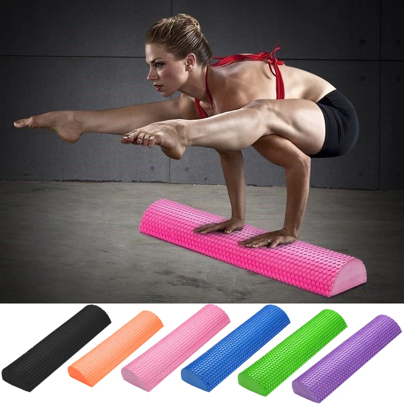 Yoga Column Gym Fitness Foam Roller Pilates Yoga Exercise Back Muscle Massage Roller Soft Yoga Block Muscle Roller Half Round