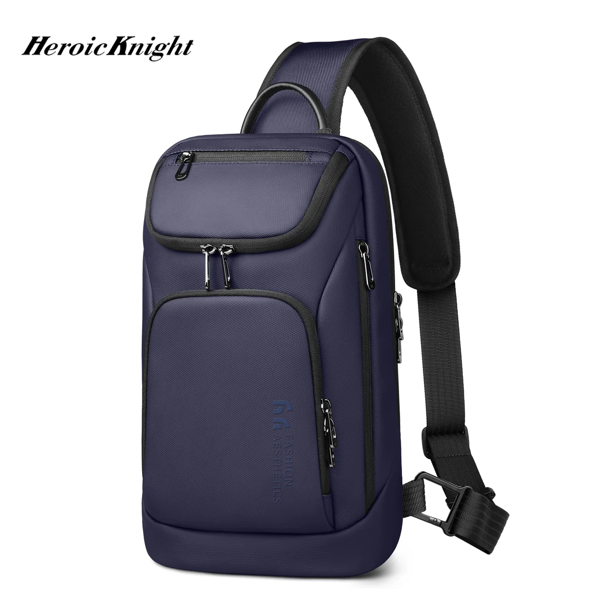 Borsa a tracolla da uomo multifunzione Heroic Knight Borsa a tracolla impermeabile per petto Borsa a tracolla moda business per viaggi di lavoro